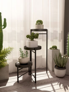 Foldable Indoor Iron Art Plant Stand Modern Simple Style Home Balcony Decoration Rack Multi Purpose Succulent Plant Holder