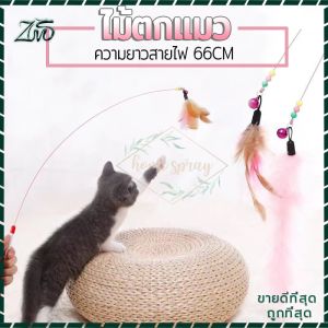 ไม้แหย่แมว ของเล่นแมว ยาวสุด 66 ซม.ลวดสลิงแบบยืดหยุ่น