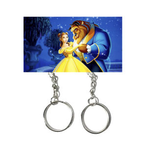 ZEEMIN Christmas Disney Princess Series Keychain Refrigerator Magnet Mickey Mouse Tangled Lilo & Stitch Key Hook Cartoon Pendant Home Decor