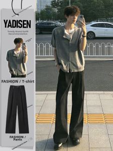 Fake Two-Piece Summer Style Retro Fashion Shirt
