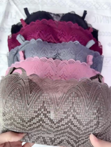 Lace Tube Bra Push Up Thick Sponge Ladies Bra Baju Dalam Wanita 抹胸内衣 海绵加厚 7402