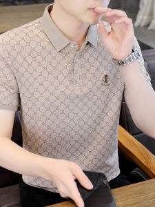 New 2025 Mens Short Sleeve Polo Shirt Ice Silk Thin Style Half Sleeve Youth Fashion Summer Casual Slim Fit Regular Collar