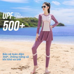 Xtep | Bộ Đồ Bơi Dài Tay & Quần Dài Size Lớn Phong Cách Bảo Thủ