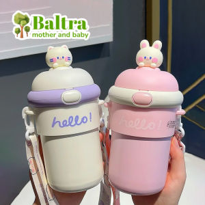 Baltra Cute Cartoon Plastics Straw Cup Home Glass Inner Children Water Cup Portable Large Capacity Span Water Bottle