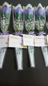 PAKET 10 TANGKAI BUKET BUNGA MAWAR UNGU MUDA FLANEL BUCKET ROSE PALSU DENGAN FLANNEL PLASTIK PITA TERMURAH