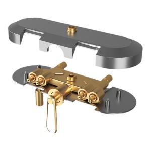 AZOS | Gun Gray Full Copper Digital Constant Temperature Shower Set Wall-mounted