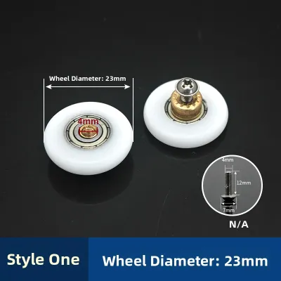 Old-Fashioned Shower Room Pulley Large Flat Wheel Arc Sliding Door Hanging Wheel Bathroom Bathroom Glass Sliding Door Roller Accessories