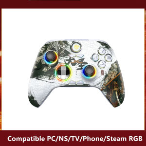 EasySMX | EasySMX X15 Wireless Gamepad Bluetooth Gaming Controller Compatible with PC/NS/TV/Phone/Steam RGB Hall Effect Black Myth Wukong