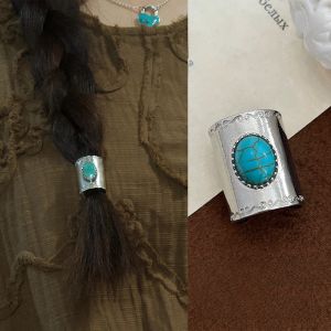 New Chinese Style Vintage Turquoise Hairpin Ethnic Minority Design Small Audience Hair Accessories Fashionable Hair Jewelry