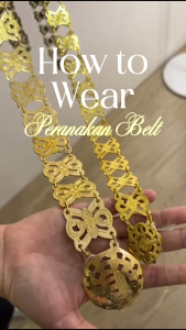 Peranakan Gold Belt Adjustable (Large)