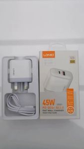 LDNIO A2526C 45W PD QC4+ QC3.0 Fast Wall Charger USB-C TO TYPE-C / USB-C TO IPH/IPD WITH UK PLUG