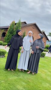 Koyuhijab WRINKLES Abaya Set Tangan Serut & Tangan Cincin Haji Umrah