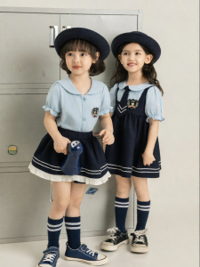 YOEHYAUL | Bộ Đầm Yếm và Váy Ngắn Phong Cách Hải Quân