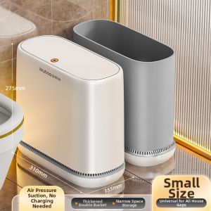 Joybos | With Lid Air Pressure Adhesive Bag Sleeve Narrow Trash Can