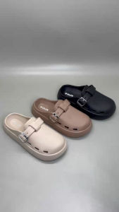 (Size 36-40) Dulux 725 Sandal Wanita Model Clog Sandal Baim Hak Tebal Bahan EVA Empuk