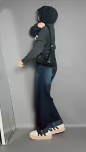 Celana Baggy Jeans Gombrong Wisker Cewek Highwaist Loose / Celana Skena Cewek Kekinian / Celana Panjang Gombrong