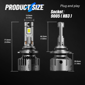 Đèn LED ô tô Novsight T24 mới bóng đèn pha LED H4/H7/H11/9005(HB3)/9006(HB4) siêu sáng 130W 28000LM 6500K dùng cho pha/cốt/sương mù cắm là dùng 2 bóng