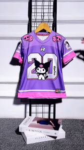 SWITCO | Kaos Jersey Anak Kuromi Laki Laki Bahan DryFit Brazil Full Printing Casual Rugby Retro Streetwear Vintage Hockey Perempuan