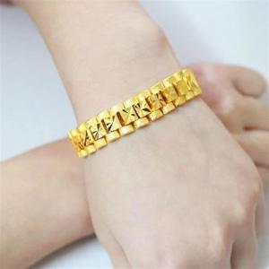 Sand Gold Snake Bone Chain Bracelet for Men And Women Couple Rings Decorations Boss Style Fashion Jewelry Accessories