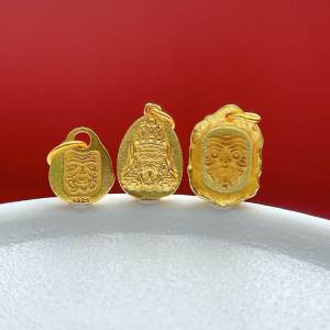 Handmade Gold Plated Silver Pendant Womens Wealth Goddess DIY Beading Cord Jewelry Fresh out New S925 Antique Engraving