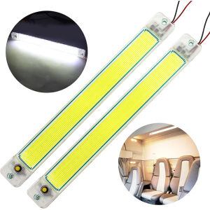 COB LED Interior Light Bar 2PCS - 84LEDs Ultra-Bright 6000K White Car Ceiling Lamp for Van Truck RV Camper Boat 12V-24V DC