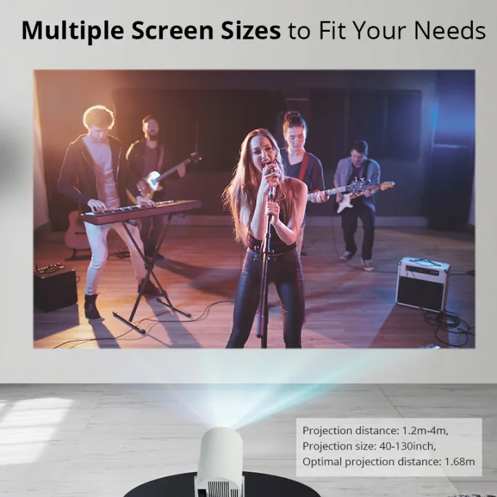 2026 New Portable Mini Projector Bluetooth Portable 1080P*720P Supports 4K Video With 180 Degree Rotation Projection HD Screen