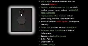 RT Quantum Pendant with Scalar Energy  and Negative  Ions