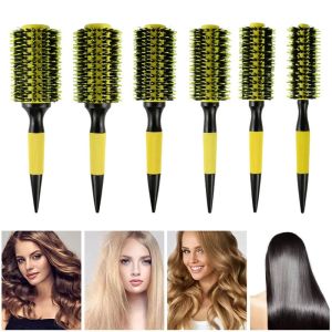 Professional Hair Style Comb Nylon Bristle Aluminum Tube Barber Hair Design Tools