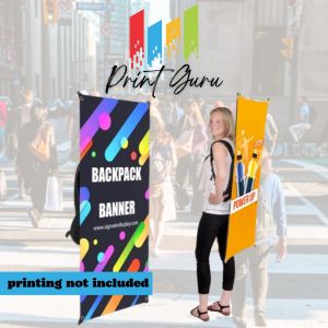 Walking or Backpack X Banner for Mobile Advertising Using Tarpaulin Print Size: 60cm x 120cm