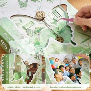 LFSHAONVXIN | High Aesthetics Retro Chinese Style Removable Page Junior High School Graduation Signature Book