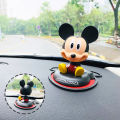 Car Decoration Mickey Mouse Shaking Head Doll Internet Celebrity Bouncing Spring Doll Car Accessories Cute Mini. 