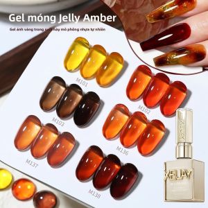 1 Chai Sơn Gel Móng Tay Màu Nâu Hổ Phách Trong Suốt Cao Cấp 15ml Sử Dụng Đèn UV/LED Mẫu Hè Phổ Biến Bán Vĩnh Cửu Của XEIJAYI