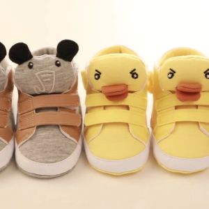 Classic Baby Shoes Boys Girls Babies Cute Cartoon Animal Face Casual Flat Sneakers First Baby Ankle Boots Cotton Non-slip Warm Walking Shoes