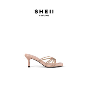 SHÉII | Dép Nuốt Cao Gót 8cm Đế Vuông Dây Pha Lê