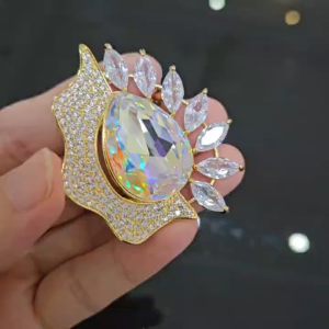 Elfindo-207 Bros Vintage Mewah / Pin Aksesoris Cantik Premium Steel Berlian Fashion Wanita Kekinian