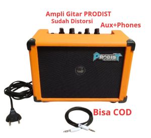Amplifier Gitar Listrik - Ampli Gitar Mini 4 inch Sudah Distorsi