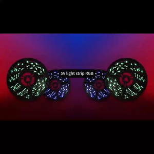 5050 RGB 5V USB-powered LED strip light with a timing function equipped with a 24-key remote control