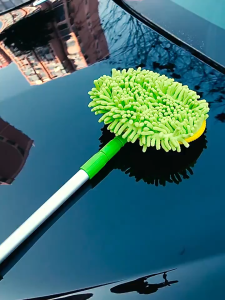 🍀ไม้ถูรถสีเขียว🍀 ไม้ถูพื้น หัวม็อบ เช็ดรถอเนกประสงค์ ความยาวสามารถปรับได้ ไม้ม็อบไมโครไฟเบอร์ (พร้อมส่งจากไทย)