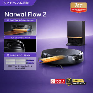 【NEW】Narwal Flow2 Robot Vacuum Cleaner | VLA OmniVision Model | FlowWash Self-CleaningRolling Track Mop | NarMind™ Pro Autonomous System 2.0
