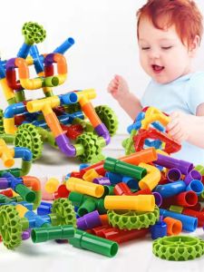 Ống Nhựa Khối Xây Dựng Đồ Chơi Dành Cho Trẻ Em Từ 3-6 Tuổi Trung Tính Giới Tính Giáo Công Cụ Học Tập Sớm Cho Mẫu Giáo