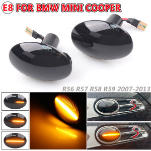 2Pieces Led Dynamic Side Marker Turn Signal Light For MINI Cooper R55 R56 R57 R58 R59 CL-R56-LSM-SM Sequential Blinker Light