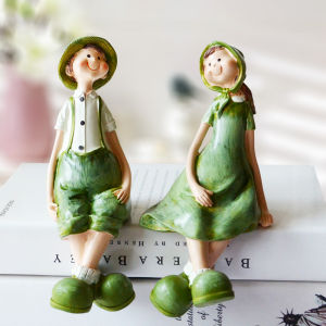 Creative Cartoon Resin Figurines Couple Home Decorations Desktop Display Wine Cabinet Decor Bedroom Living Room Ornaments