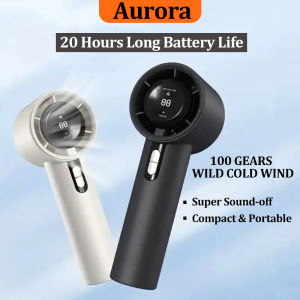 New Mini Fan: Rechargeable Portable Handheld Fan 100 Gear-Speed Adjustable LED Digital Display