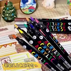 OLOEY | Professional Acrylic Markers Set 48 Colors Dual Tip Fine Tip Brush Art Drawing Painting Supplies for Artists and Crafters