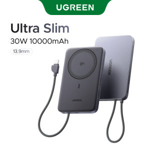 Pin dự phòng UGREEN Ultra Thin 10000mAh Qi2 15W từ tính Wireless and PD 30W Type C Wired Charging Powerbank Fast Charging for iPhone 17 pro max 16 15 14 pro max