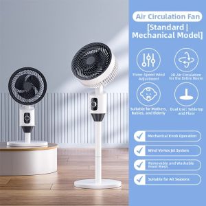 Remote Control Air Circulation Fan Desktop Standing Bedroom Quiet Fan with Negative Ion Function All Seasons Universal 3 Speeds