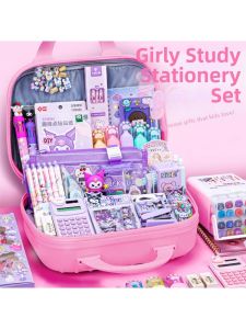 ANTILAN | Cute Pink Girls Elementary Student Stationery Gift Box