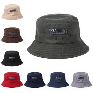 OKDEALS Cotton Letters Embroidery Vistor Cap Sun Prevent Hats Sunscreen Sun Cap Men Fisherman Hat Women Bucket Fishing Hats