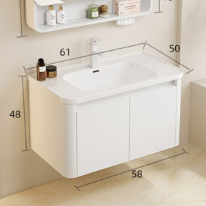 Honeycomb Aluminum Alumimum Bathroom Cabinet Bathroom Washbasin Combination Integrated Ceramic Basin Rounded Sink Washstand