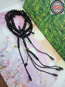 MAHEN CRAFT tasbih Tijani Yuser black full benang rajut C66